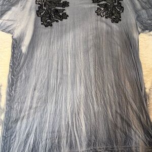 Affliction Black Embroidery